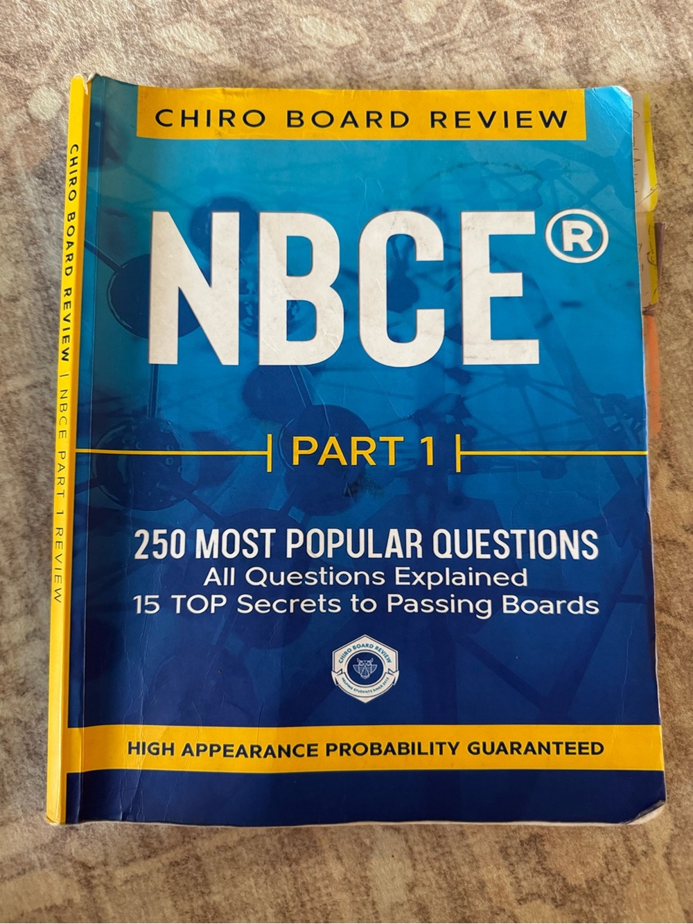 NBCE Part 1 Chiro Board Review Book - Blue & Yellow